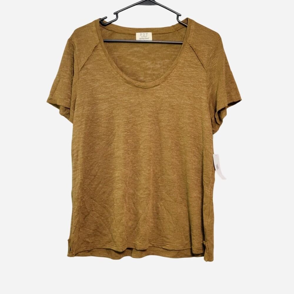 NWT Project Social T Women's Medium Golden Brown Relaxed Boho Made In USA